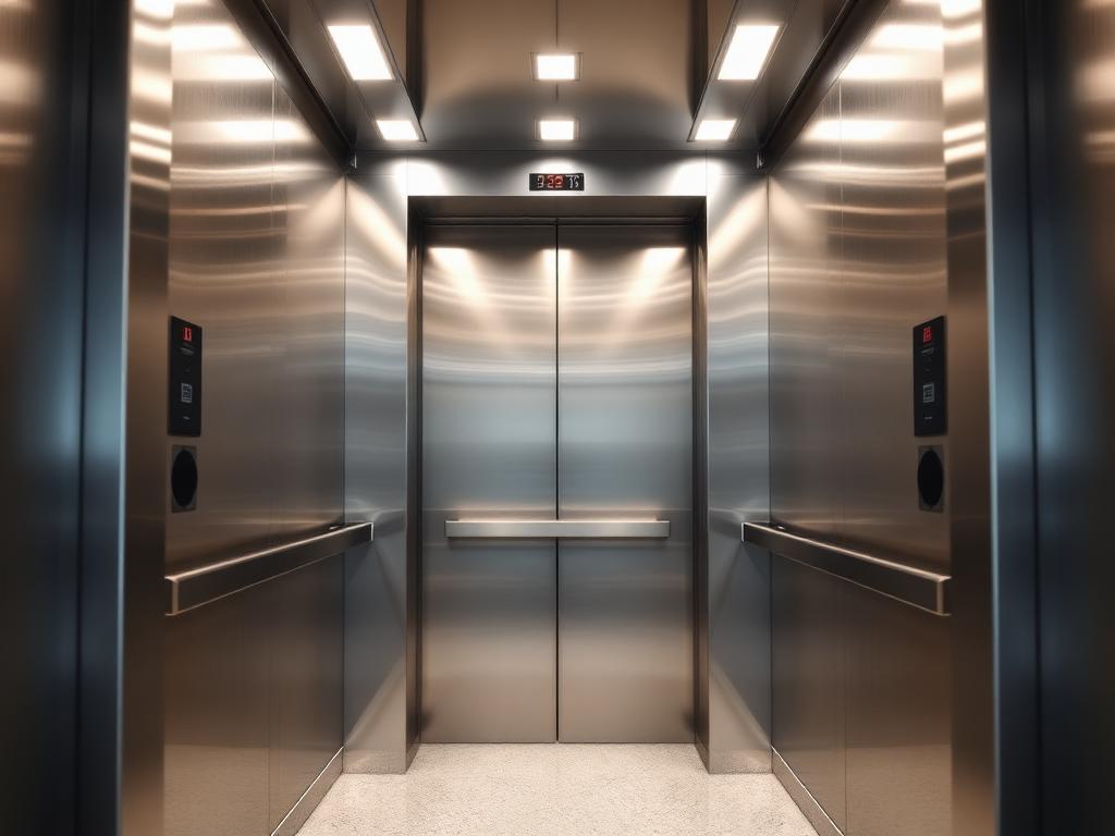 Polished elevator interior