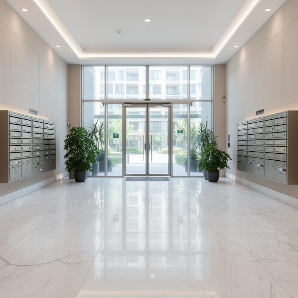 Apartment community lobby